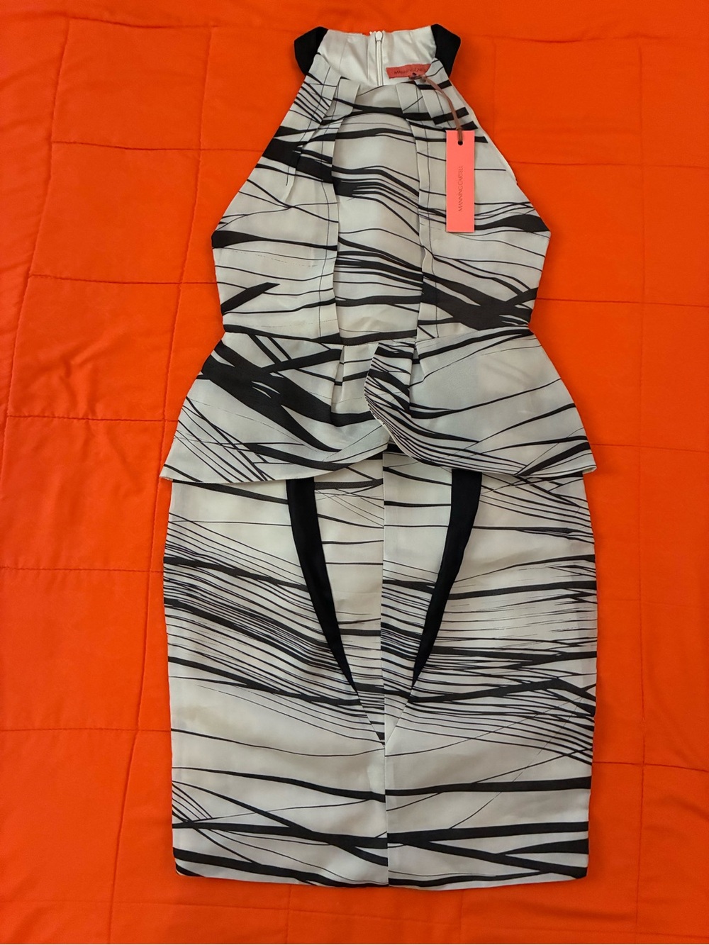 Manning Cartell Dress Womens 8 Irregular Stripe Silk Organdy Dress